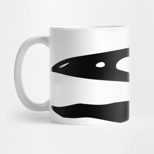 Struthiomimus skull - black Mug